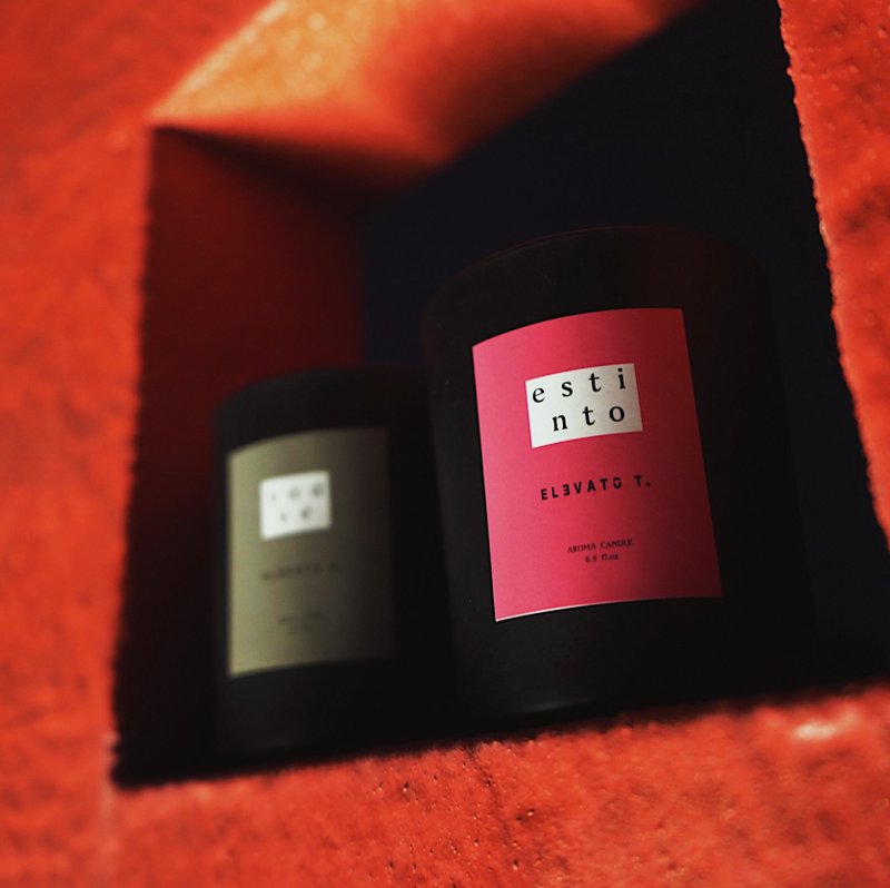 ESTINTO 東方焦馥調-AROMA CANDLE香氛蠟燭195g - 香氛蠟燭/燭台 - 蠟 黑色