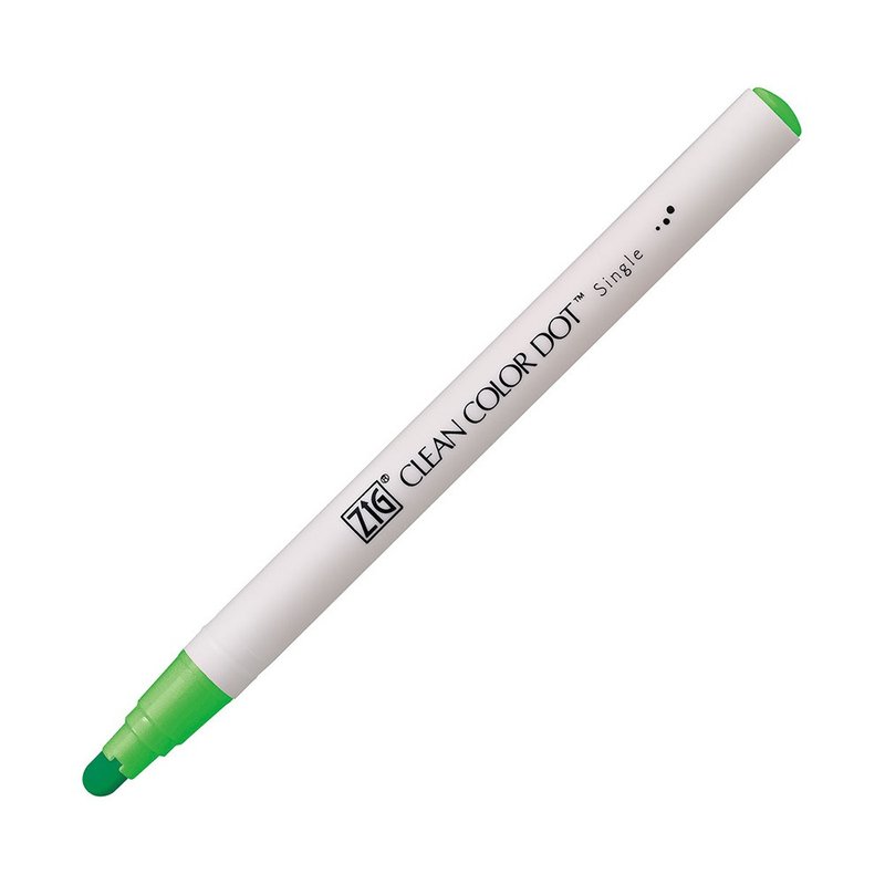 【Kuretake】ZIG Clean Color Dot single-head dot pen Neon Green - อุปกรณ์เขียนอื่นๆ - วัสดุอื่นๆ สีเขียว