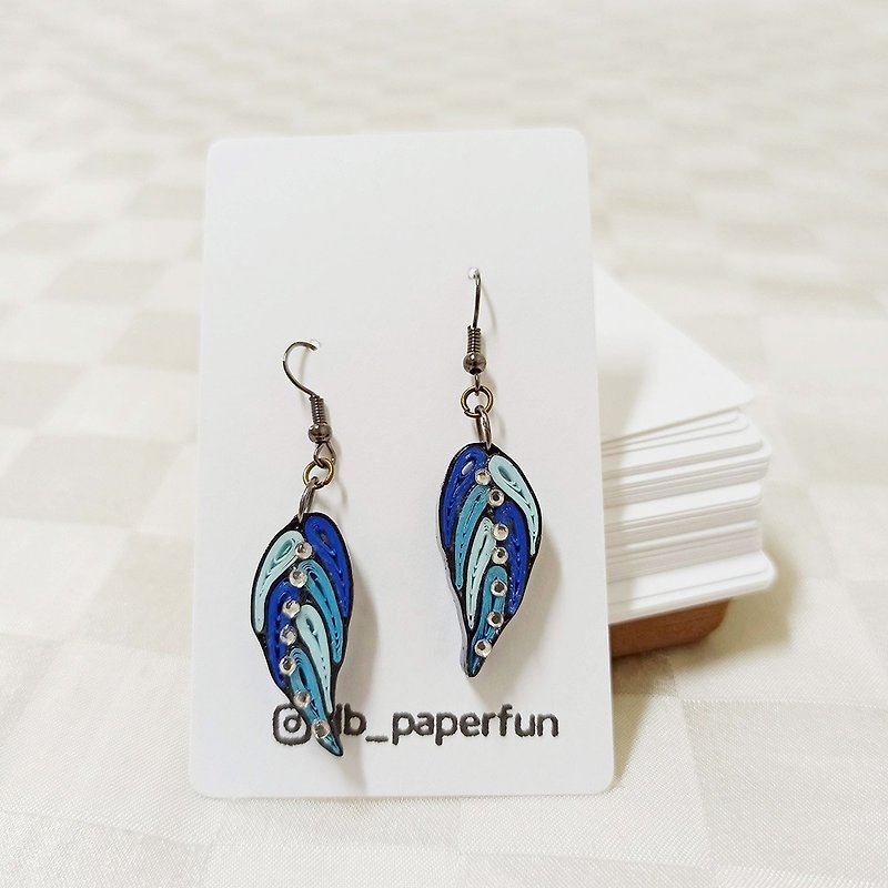 Paper crafts, paper rolls, handmade ornaments—Mailuo - Earrings & Clip-ons - Paper Multicolor