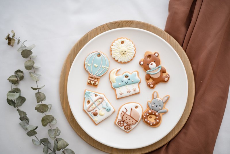 Bunny Toy Salivation Cookies Frosted Cookies - คุกกี้ - อาหารสด ขาว