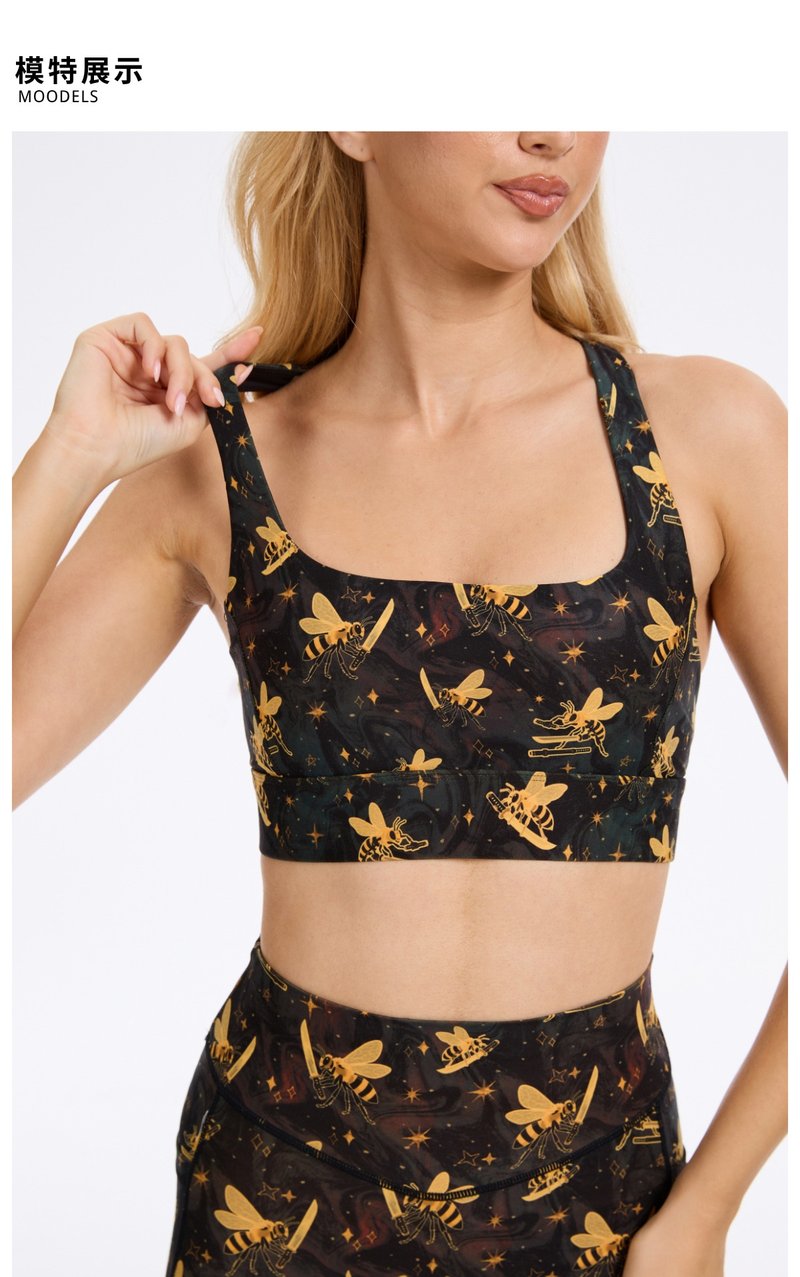 【SILVERWIND】特徴的なパワープリント、速乾性ランニングフィットネスヨガブラ（レディース） - スポーツ下着 - サステナブル素材 多色