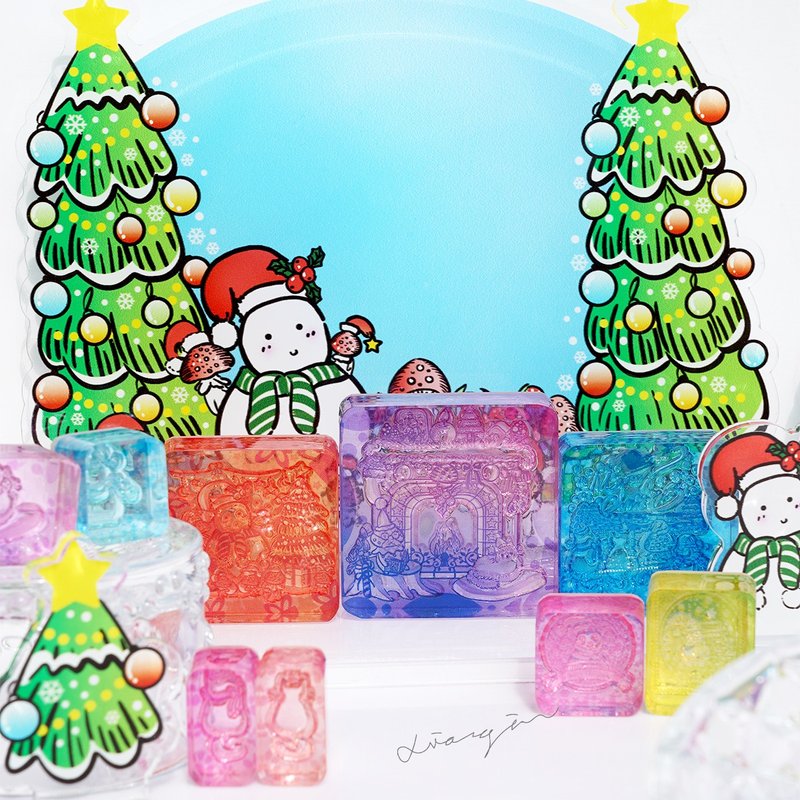 Little Turtle Seal-2021 Christmas Limited Seal-Gradient Acrylic - Stamps & Stamp Pads - Acrylic Multicolor