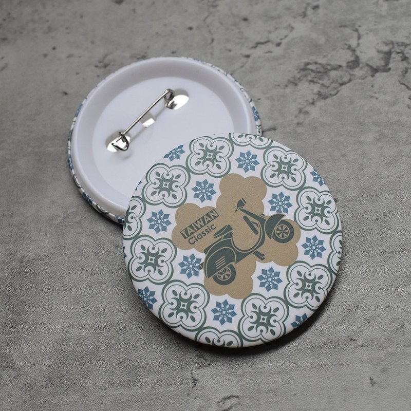 【桐鹿】海棠台灣 胸章/徽章_經典偉士 - 徽章/別針 - 塑膠 綠色