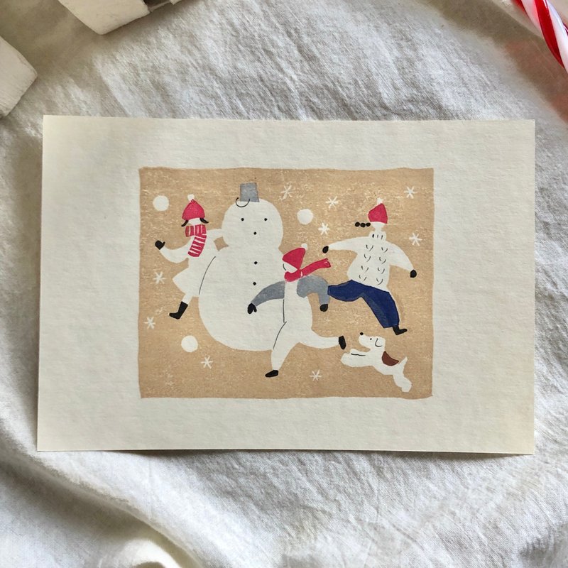 Pinkoi Proxy Purchase - 「雪あそび」ポストカード - 卡片/明信片 - 紙 