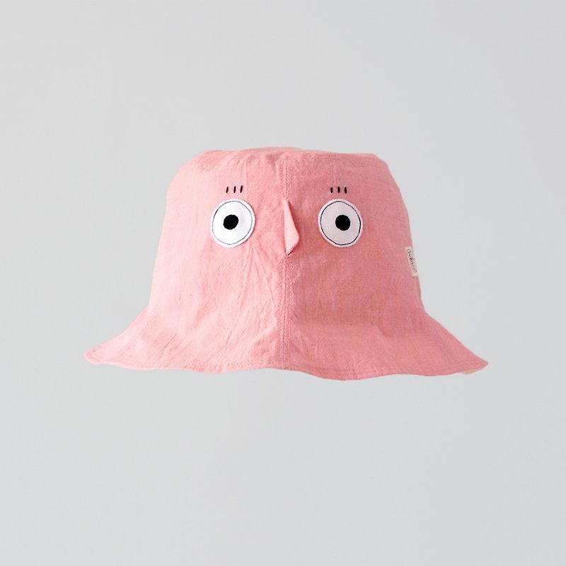[Hide hat - pink] light and washable cotton adult fisherman hat - Hats & Caps - Cotton & Hemp Pink