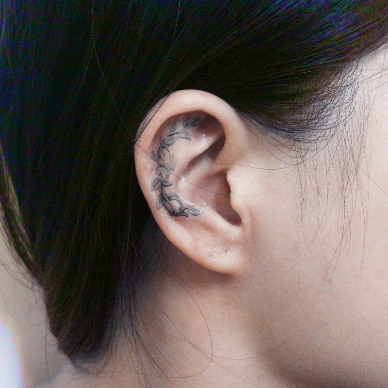 【異想】金屬花耳骨【偽】耳環/耳飾2.0 - 耳環/耳夾 - 其他材質 銀色