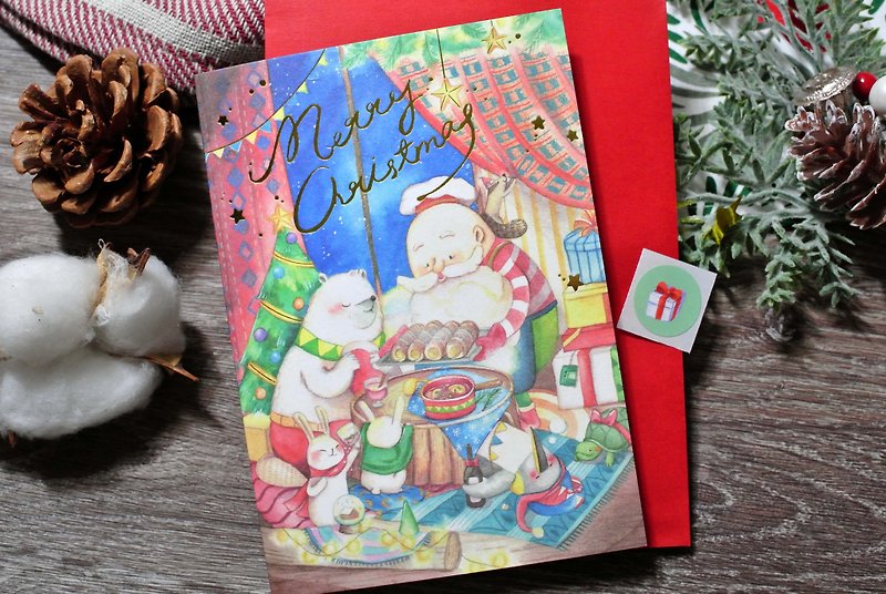 クリスマス カード | 集まる時間 - カード・はがき - 紙 レッド