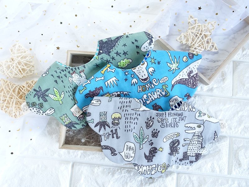 Unicorn Handmade gauze baby bib BB Bib - ผ้ากันเปื้อน - ผ้าฝ้าย/ผ้าลินิน 