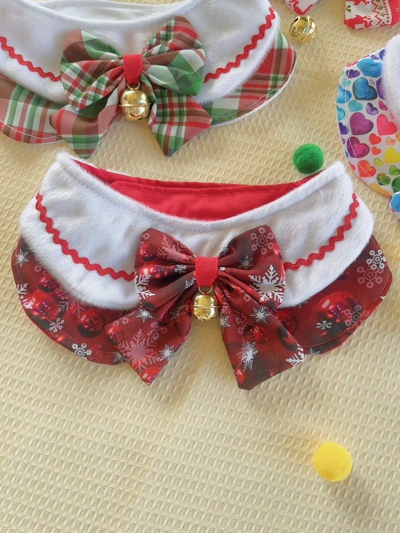 Collar Pet, Homemade Scarf, RED Christmas Collection. - 項圈/牽繩 - 棉．麻 紅色