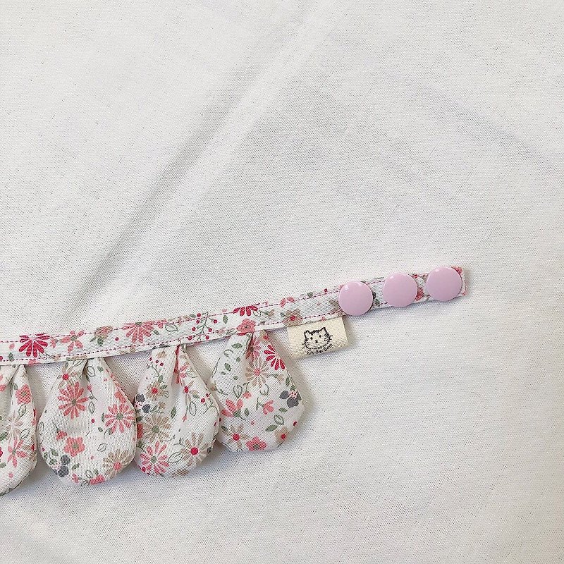 [Customized gift] Flower collar cat collar_small floral - Collars & Leashes - Cotton & Hemp 