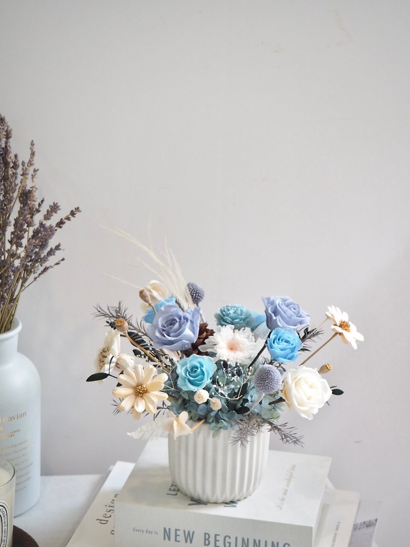 [GFD] Serenity Blue-Flowers That Never Wither/Flower Ceremony/New Home Congratulations/Opening Celebration - Dried Flowers & Bouquets - Plants & Flowers 