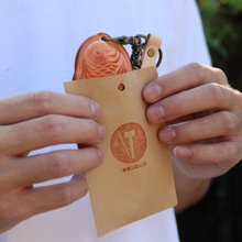 【客製化刻字】迷你一口鯛魚燒鑰匙圈 |  磁扣保護套 |  聖誕節禮