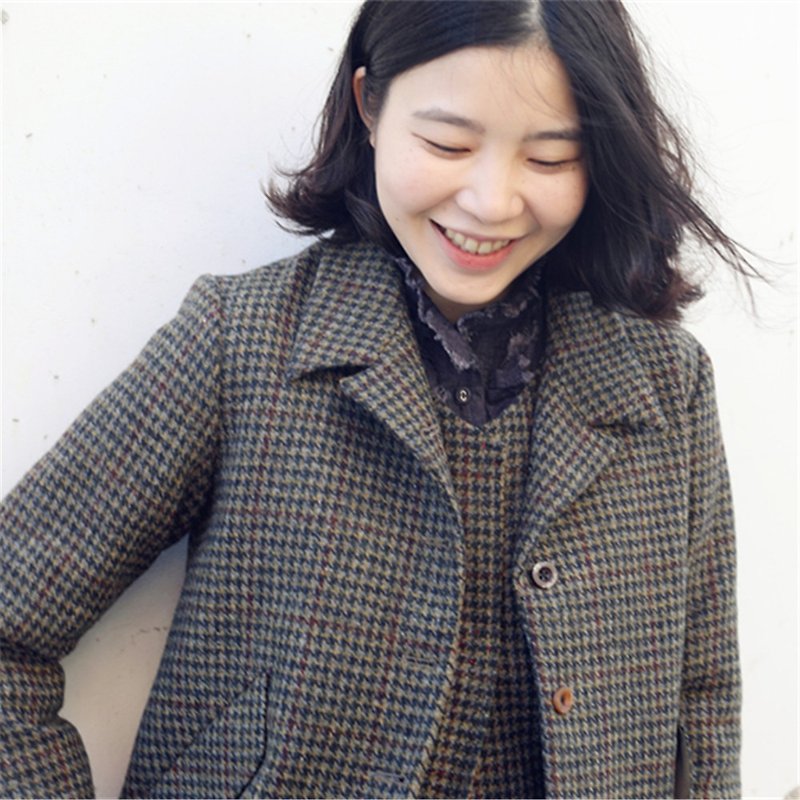 [Tap Cloth] British imports Harris Tweed pure wool jacket - Women's Casual & Functional Jackets - Wool 