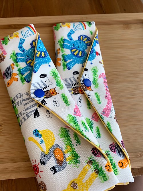 winnie設計館 文青風環保筷袋 可愛童趣風 收納 禮物 吸管袋