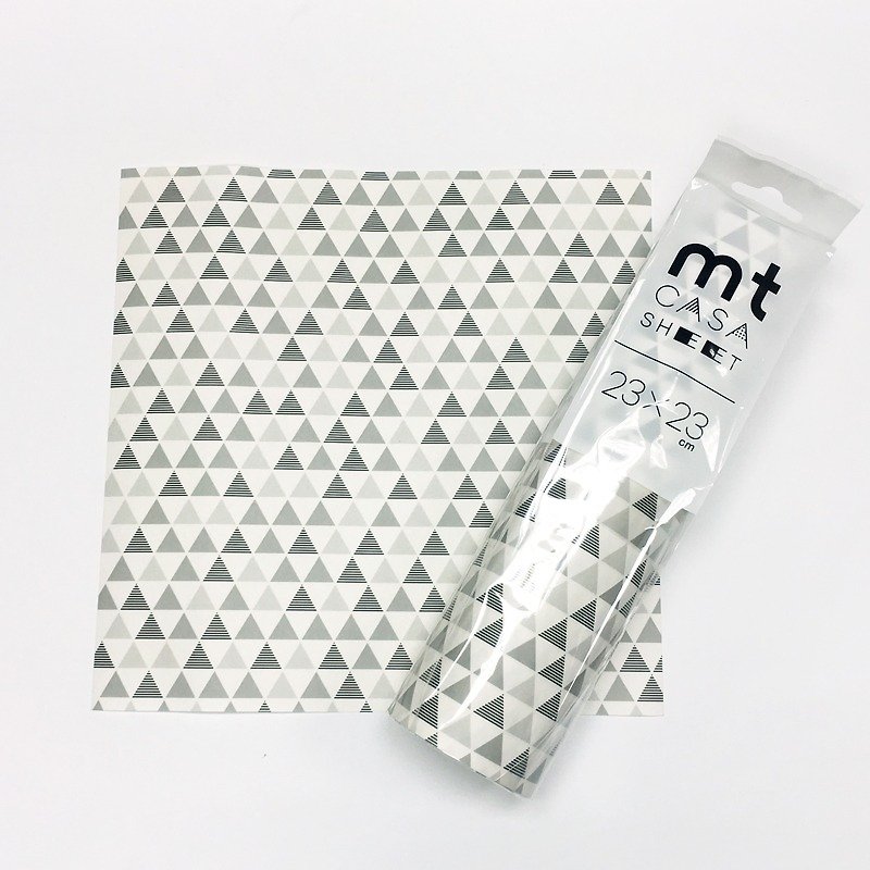 KAMOI mt CASA SHEET Decorative Wall Sticker (S) [Triangle Tile (MT03WS2301)] - ตกแต่งผนัง - กระดาษ สีเทา