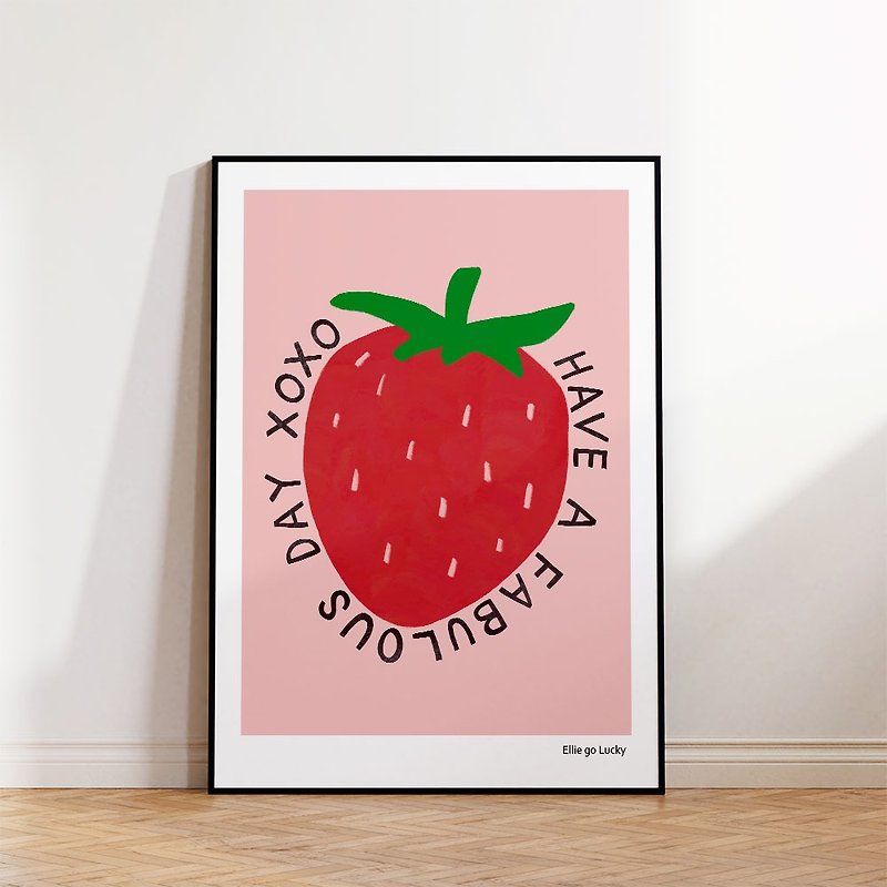 Art print/ Strawberry / Illustration poster A3,A2 - 掛牆畫/海報 - 紙 