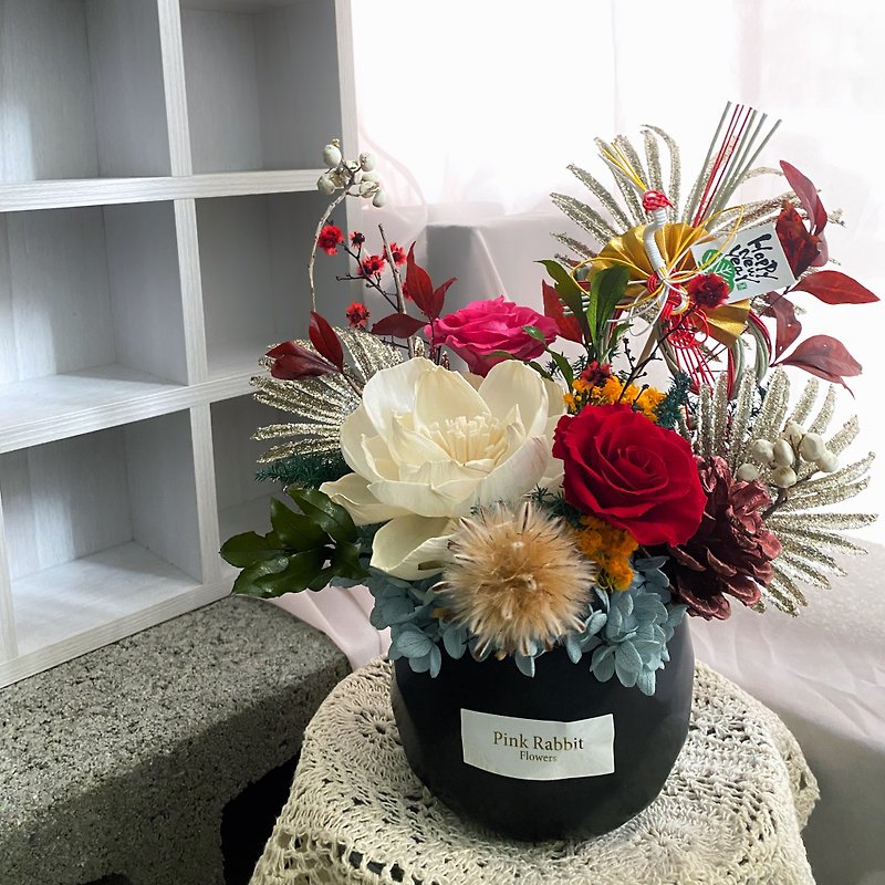 Hand-made floral arrangements for the Spring Festival-Golden Crane Announces Goodbye to Everlasting Potted Flowers - จัดดอกไม้/ต้นไม้ - พืช/ดอกไม้ 