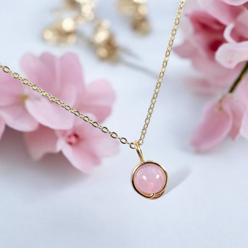 Kunzite Pendant Necklace | 14K Gold Filled | 925 Silver | Gemstone - สร้อยคอ - เครื่องเพชรพลอย สีม่วง