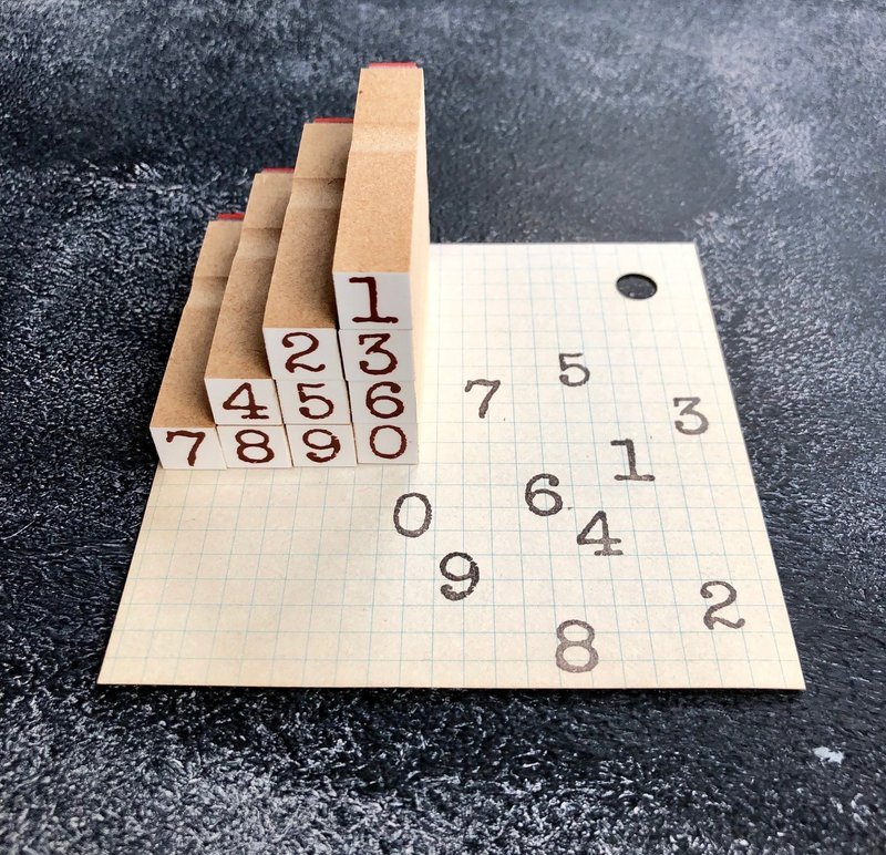 Numeric stamp set - Stamps & Stamp Pads - Other Materials 