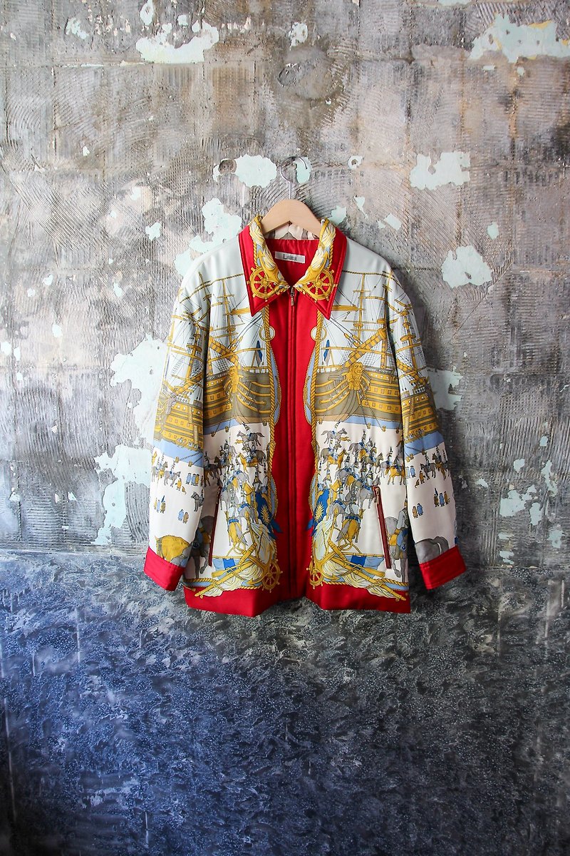 袅袅 department store-Vintage satin retro cloth flower jacket jacket retro - Women's Casual & Functional Jackets - Other Materials 