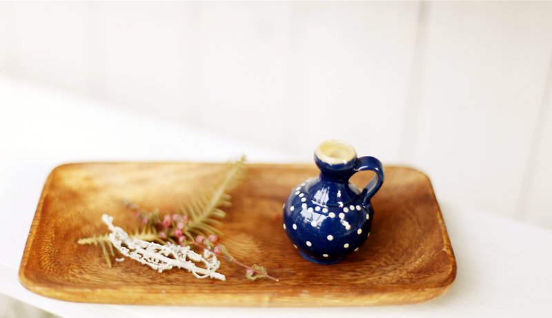 Good day [fetish] Germany VINTAGE / Bürgel-Keramik small vase Flower - Pottery & Ceramics - Other Materials Blue