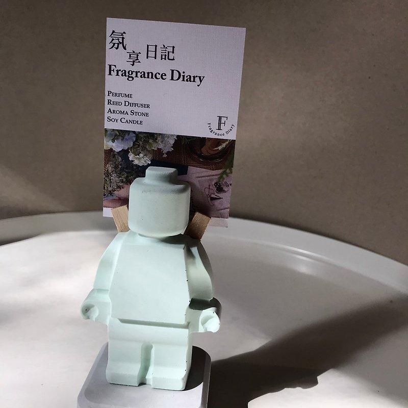 [MINI LIFE x Diary of Fragrance Sharing] Lego Shaped Diffuse Stone Memo Clip - Fragrances - Cement Multicolor