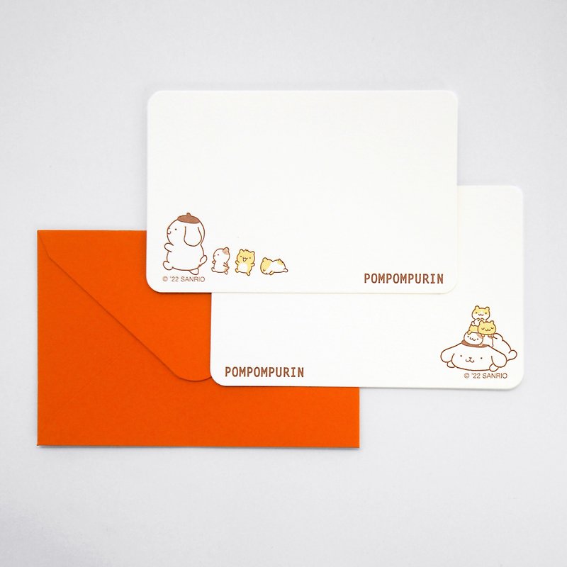 Sanrio letterpress mini card - PomPomPurin - set A - Cards & Postcards - Paper Orange