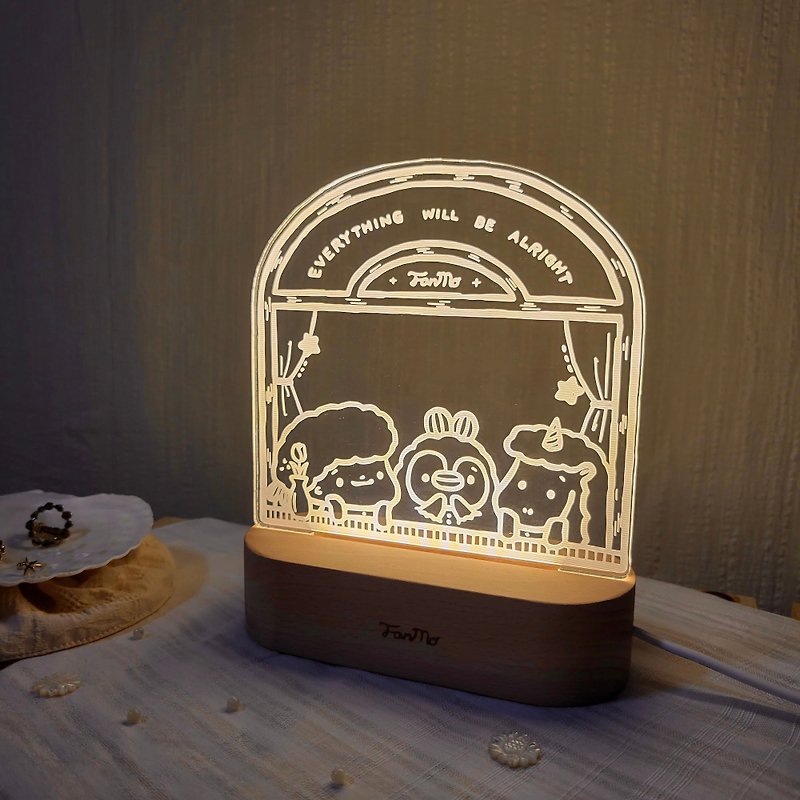暖暖炸蝦夥伴 / 壓克力夜燈 - 燈具/燈飾 - 其他材質 透明