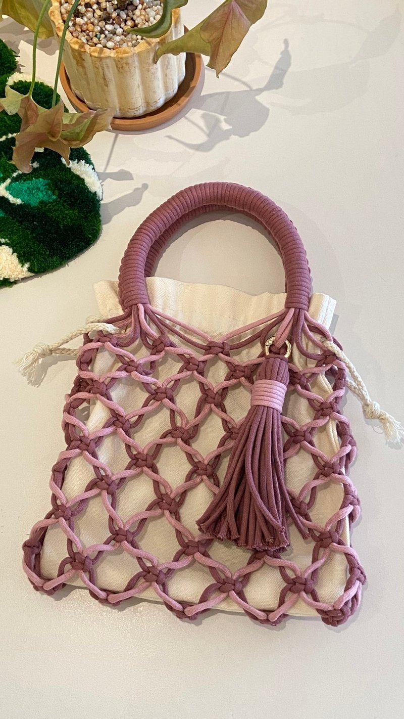 Macrame 法式編織- 窗花網袋(中)體驗課程  (可使用文化幣) - 編織/羊毛氈/縫紉 - 棉．麻 