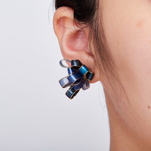 ハンドメイド　リボン　ピアス 500x0.jpg