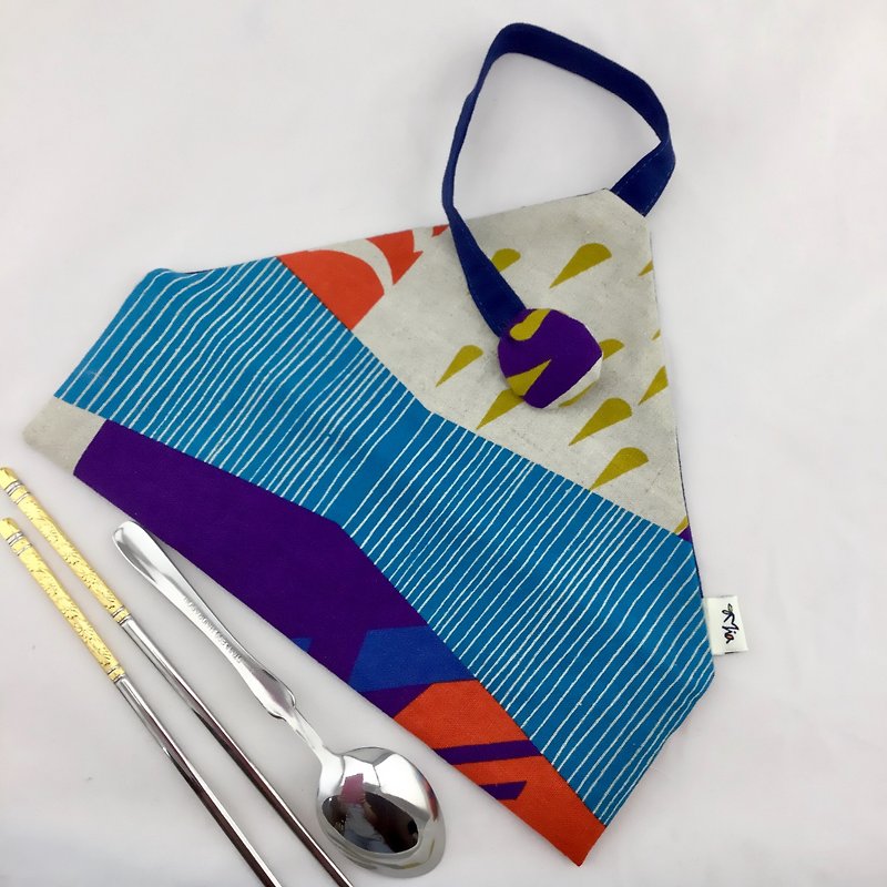 Simple modern design style cloth - environmental protection tableware bags - ตะเกียบ - ผ้าฝ้าย/ผ้าลินิน 