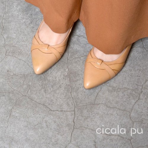 Cicala Pu 喜樂鋪手工鞋 8421 烤杏仁 尖頭平底鞋