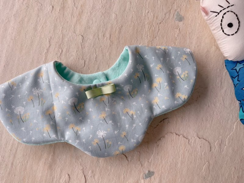 Dandelion blessing. Pure cotton six-layer gauze petal ring bib/reversible - ผ้ากันเปื้อน - ผ้าฝ้าย/ผ้าลินิน หลากหลายสี