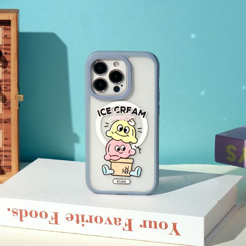 KUAN冰淇淋兄弟極光霧透MagSafe iPhone手機殼 - 手機殼/手機套 - 塑膠 多色