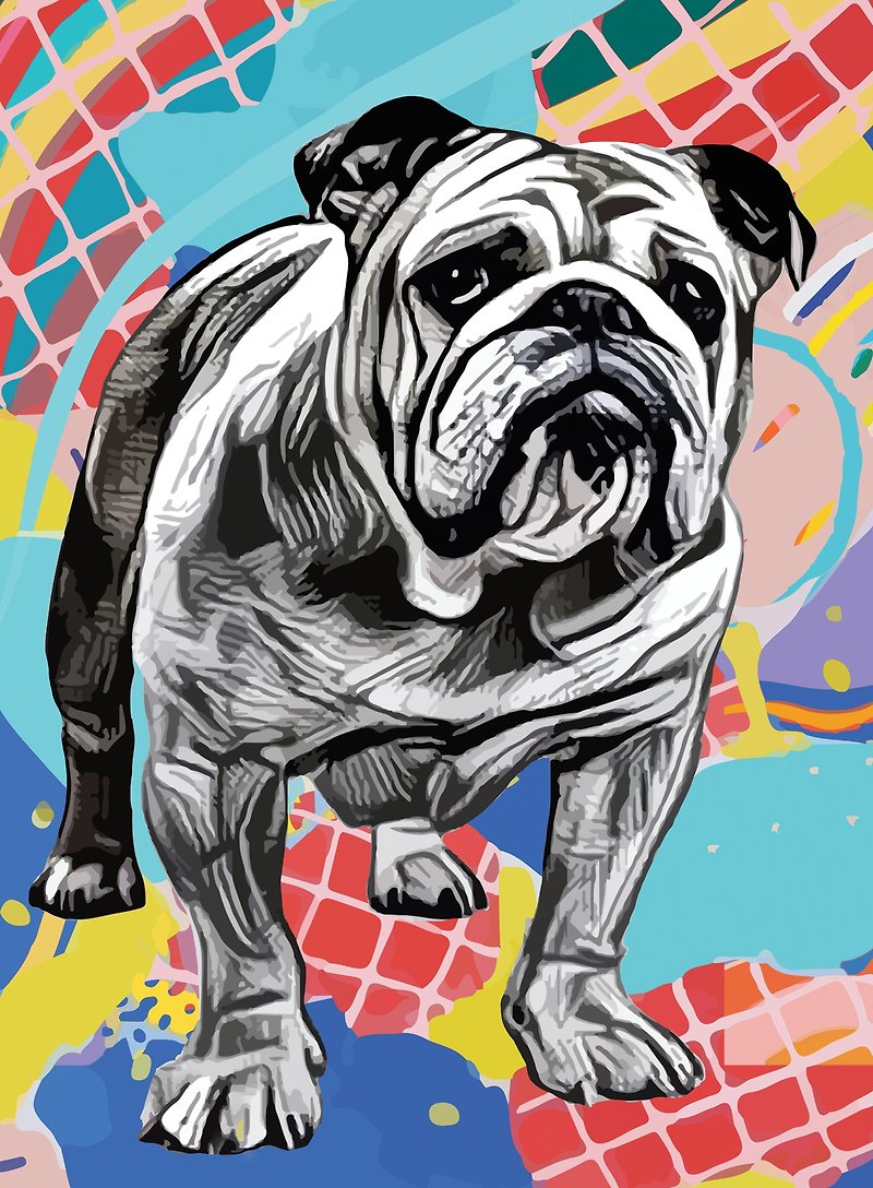 Digital image dog image ai, jpg for custom printing - Customized Portraits - Other Materials Multicolor