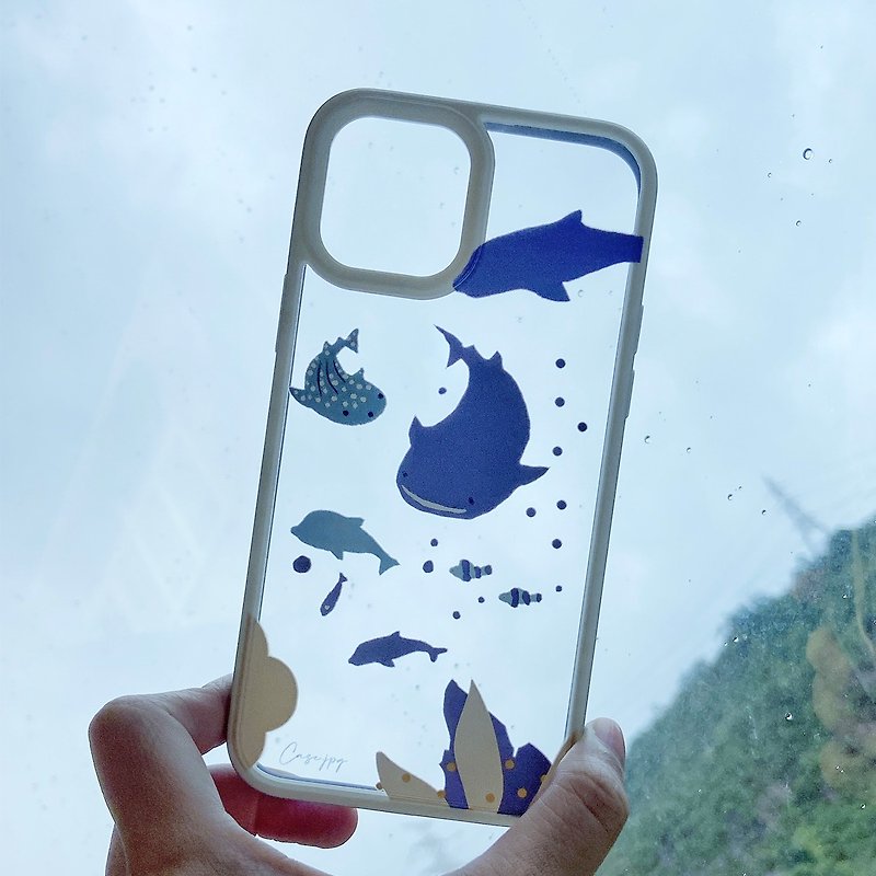 塑膠 手機殼/手機套 - 【 小海洋】鯨魚防撞框手機殼