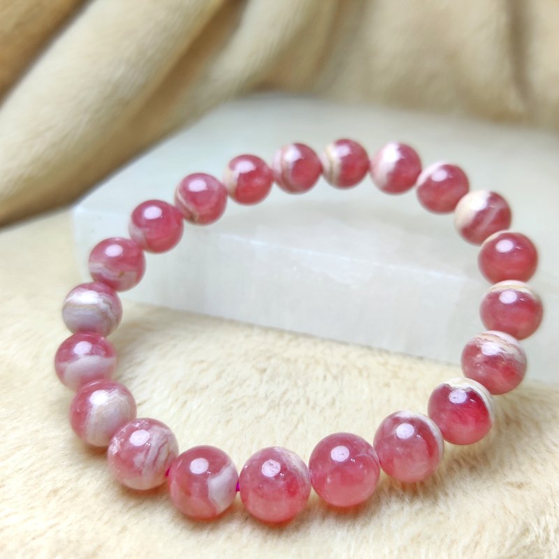 五花腩 紅紋石 Rhodochrosite 9mm 手串 手鍊 天然水晶 - 手鍊/手環 - 玉石 