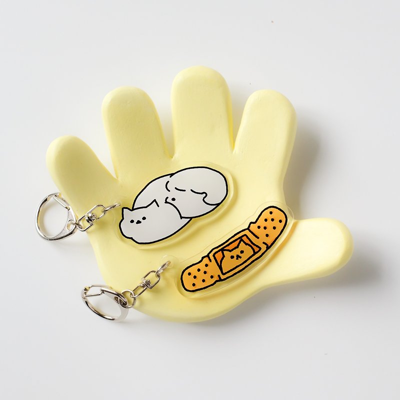 Cat absorbing/cat tape | key chain - Keychains - Plastic Multicolor