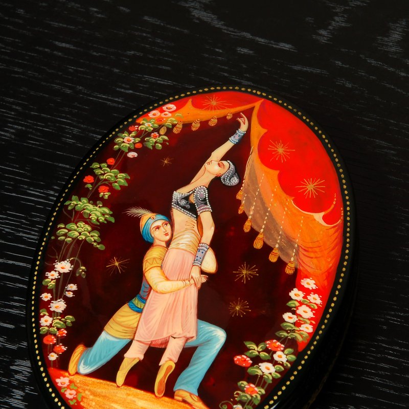 La Bayadere ballet jewelry box lacquer art gift - 擺飾/家飾品 - 其他材質 