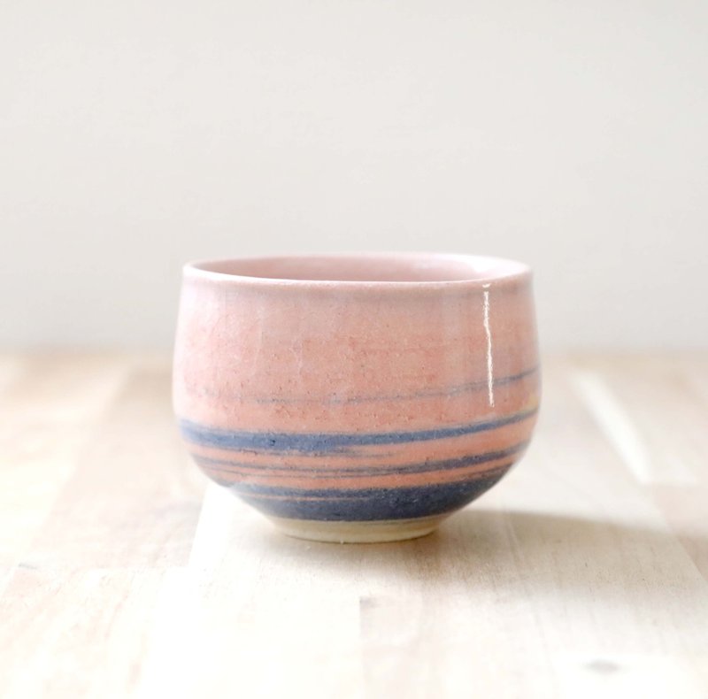 練り上げのお湯のみ 朝焼けの空 ５ - 茶壺/茶杯/茶具 - 陶 粉紅色