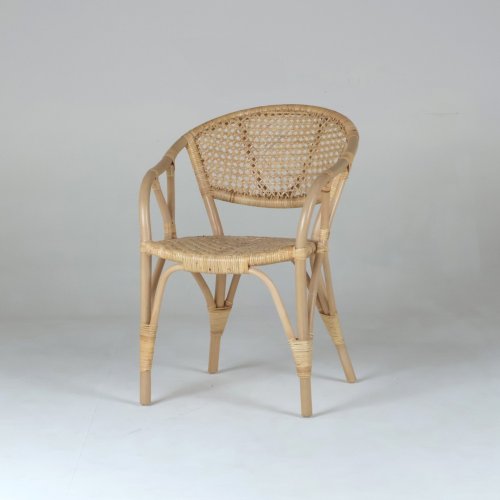 北欧風ラタンチェア・ダイニングチェア型チェア/室内用ナチュラル