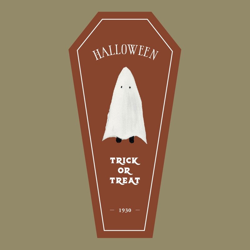 halloween sticker packaging ghost casper (50sheets) - Stickers - Paper Multicolor