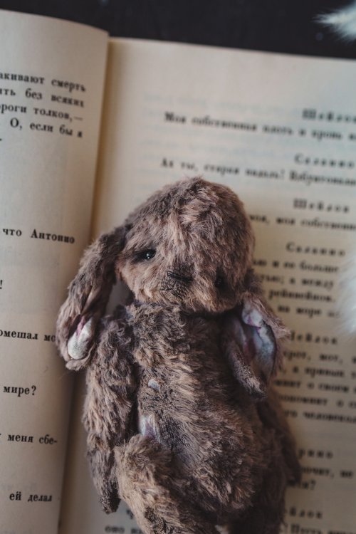 ヴィンテージぬいぐるみ　バニー　35㎝ ヴィンテージスタイルのテディアーティストバニーぬいぐるみインテリア