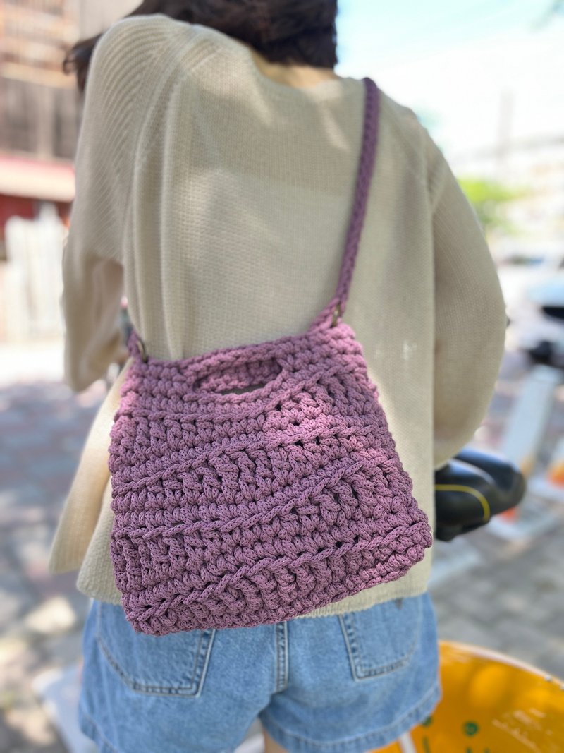 海浪包 wave bag 하이랑백 / 手工鉤針編織包 - 手提包/手提袋 - 棉．麻 