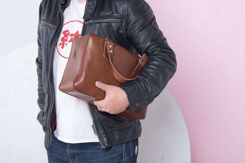 Three days and three nights travel bag - Handbags & Totes - Genuine Leather Brown