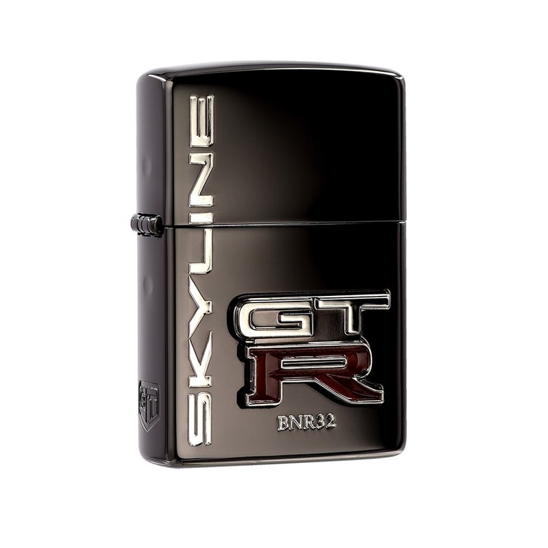 【ZIPPO官方旗艦店】GT-R LOGO徽章(黑冰)防風打火機 ZA-5-206B - 其他 - 銅/黃銅 黑色