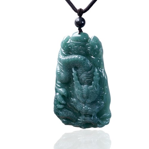 瓔珞珠寶盒 E.L.Jewelry Box 【龍行天下】藍水翡翠霸王龍牌項鍊 | 天然A貨翡翠 |送禮