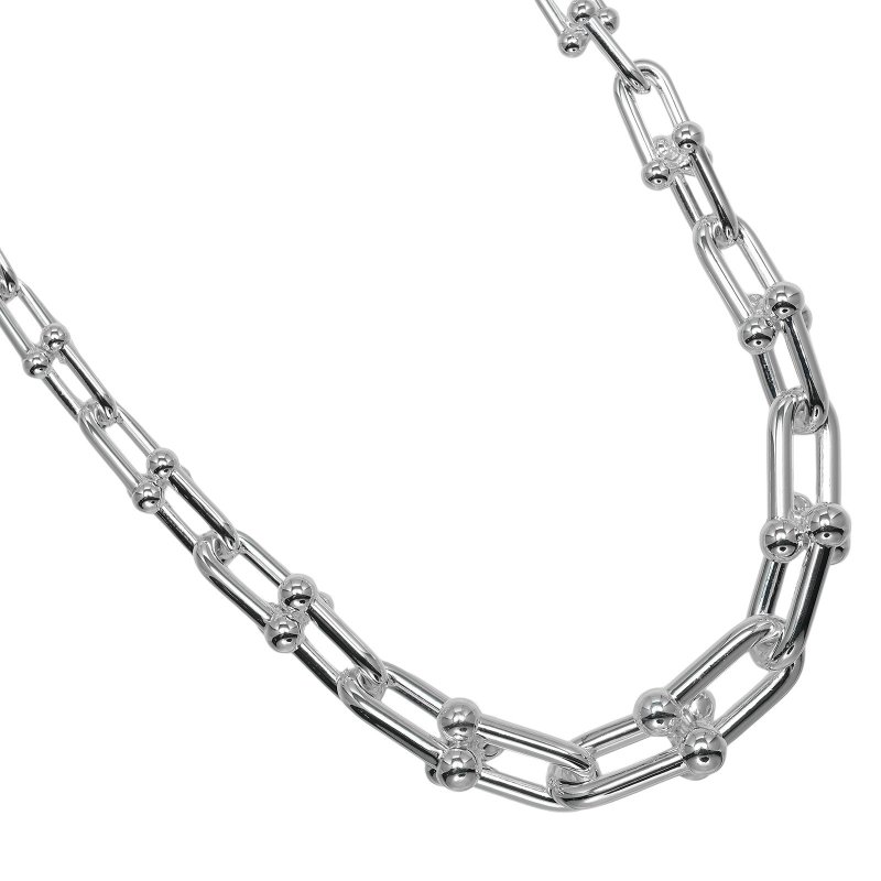 【日本直送】ティファニー TIFFANY&Co. ハードウェア グラジュエテッドリンク ネックレス シルバー925 約109g【中古】Aランク - 項鍊 - 銀 銀色