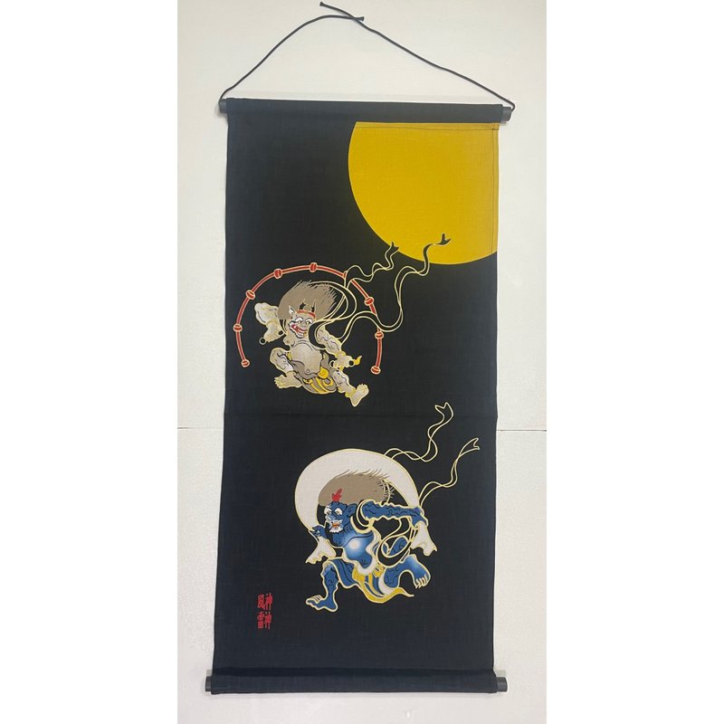 Cotton hanging scroll-Wind God and Thunder God - โปสเตอร์ - ผ้าฝ้าย/ผ้าลินิน 