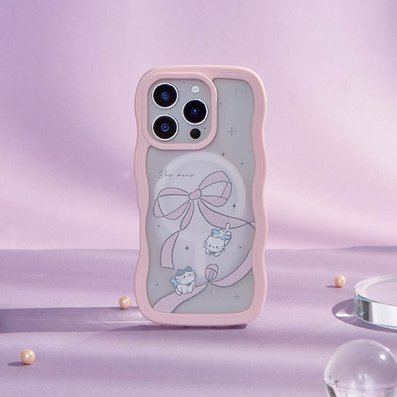 蝴蝶結喵喵雲朵波波MagSafe iPhone手機殼 - 手機殼/手機套 - 塑膠 多色
